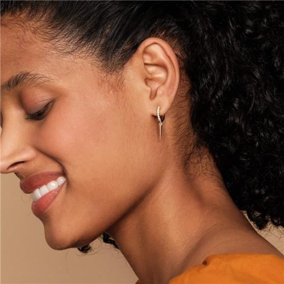 Boho Gold Plated Sterling Silver Drop Earrings for Women - Picture 1 of 4